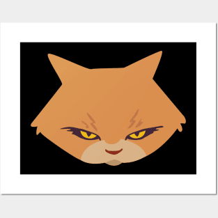 Cat face angry Posters and Art